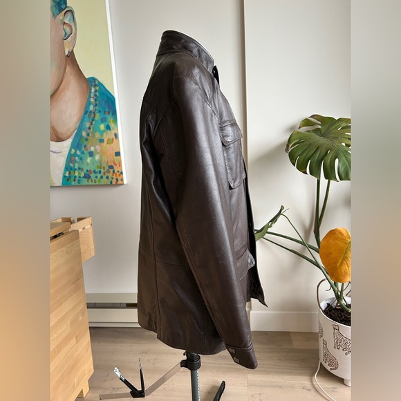 Black Brown 1826 Leather Jacket with lots of pockets - Picture 5 of 8